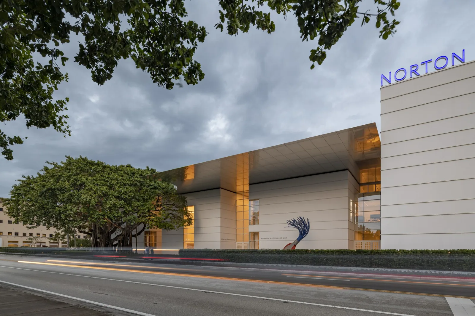 The front of the Norton Museum of Art on South Dixie Highway in West Palm Beach.
