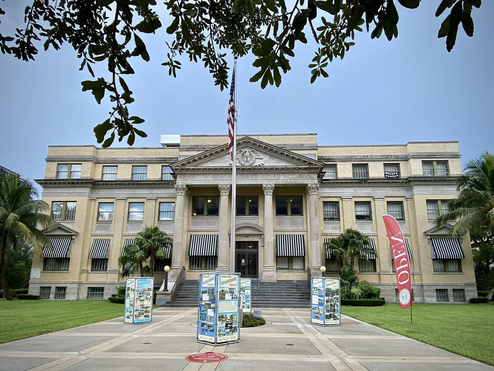The restored 1916 Palm Beach County Courthouse on North Dixie Highway, home of the Richard and Pat Johnson Palm Beach County History Museum.