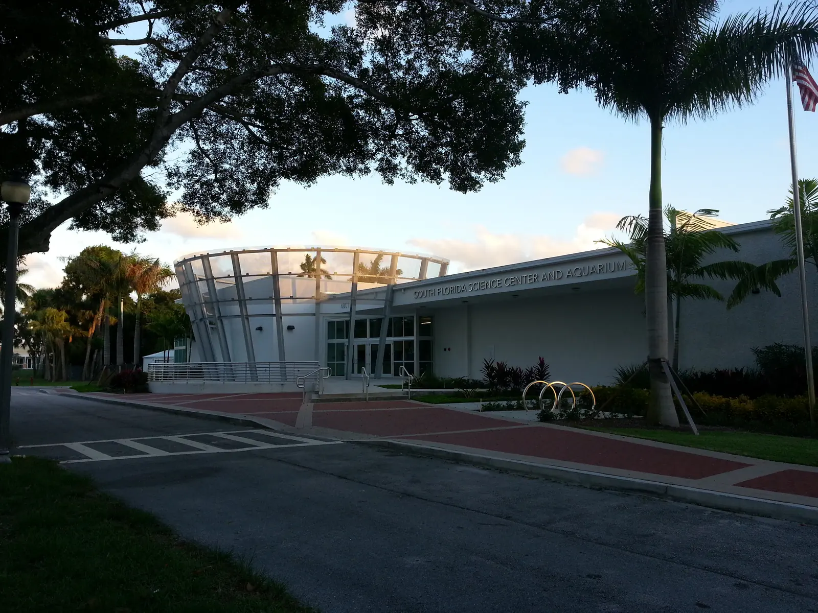 The entrance to the Cox Science Center and Aquarium, formerly the South Florida Science Center, on Dreher Trail North in West Palm Beach.