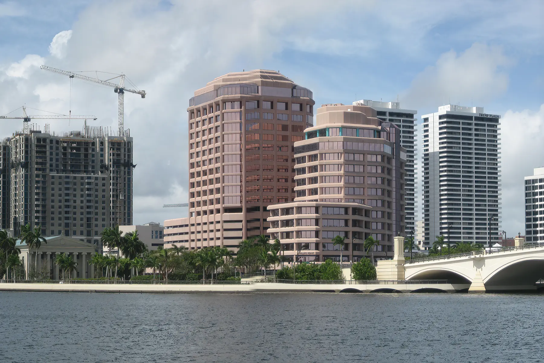 The towers of downtown West Palm Beach seen across the Lake Worth Lagoon.