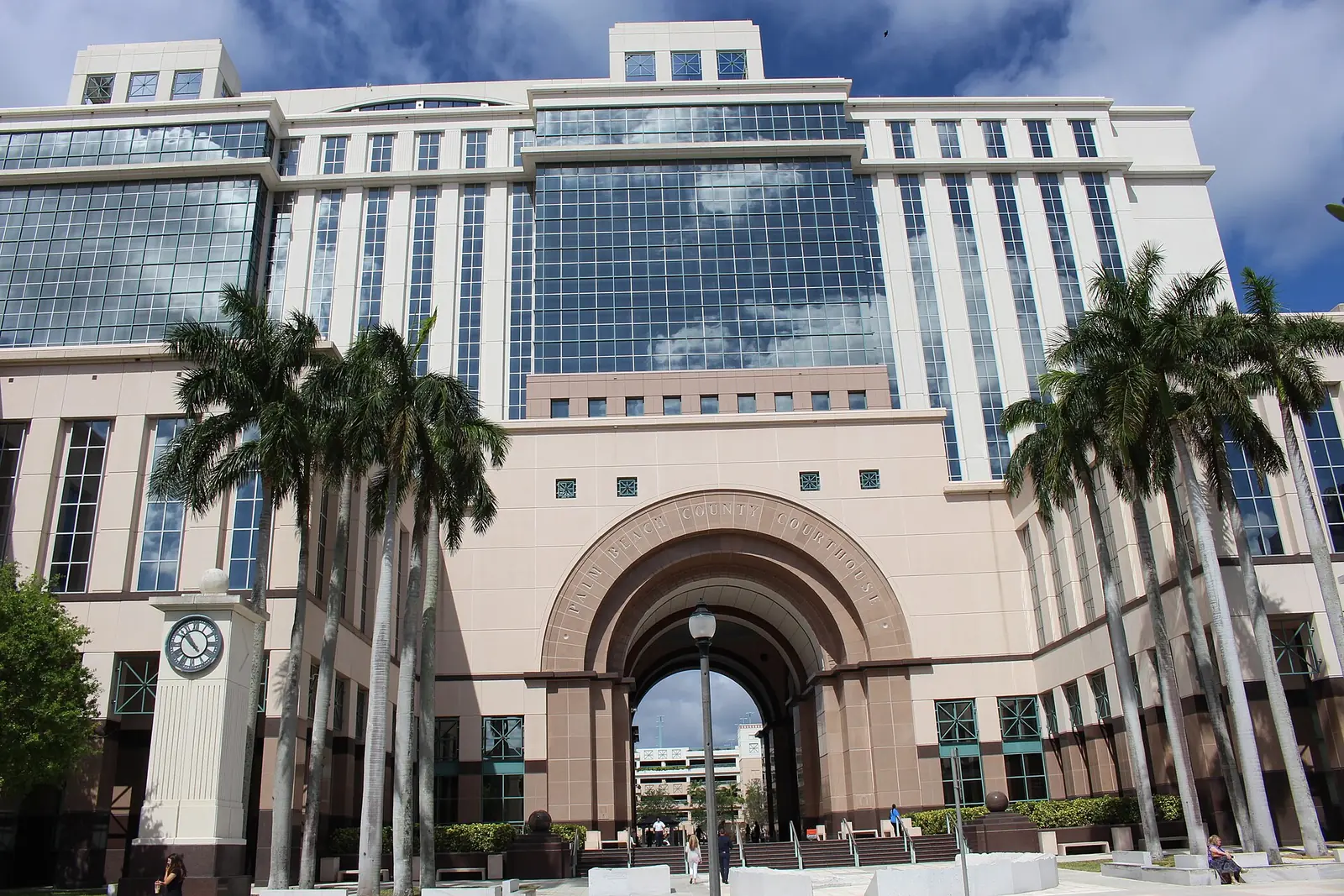 The historic Palm Beach County Courthouse in downtown West Palm Beach, the county seat.