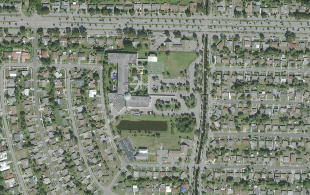 Westward Elementary's campus on Golf Avenue in West Palm Beach, seen from the air
