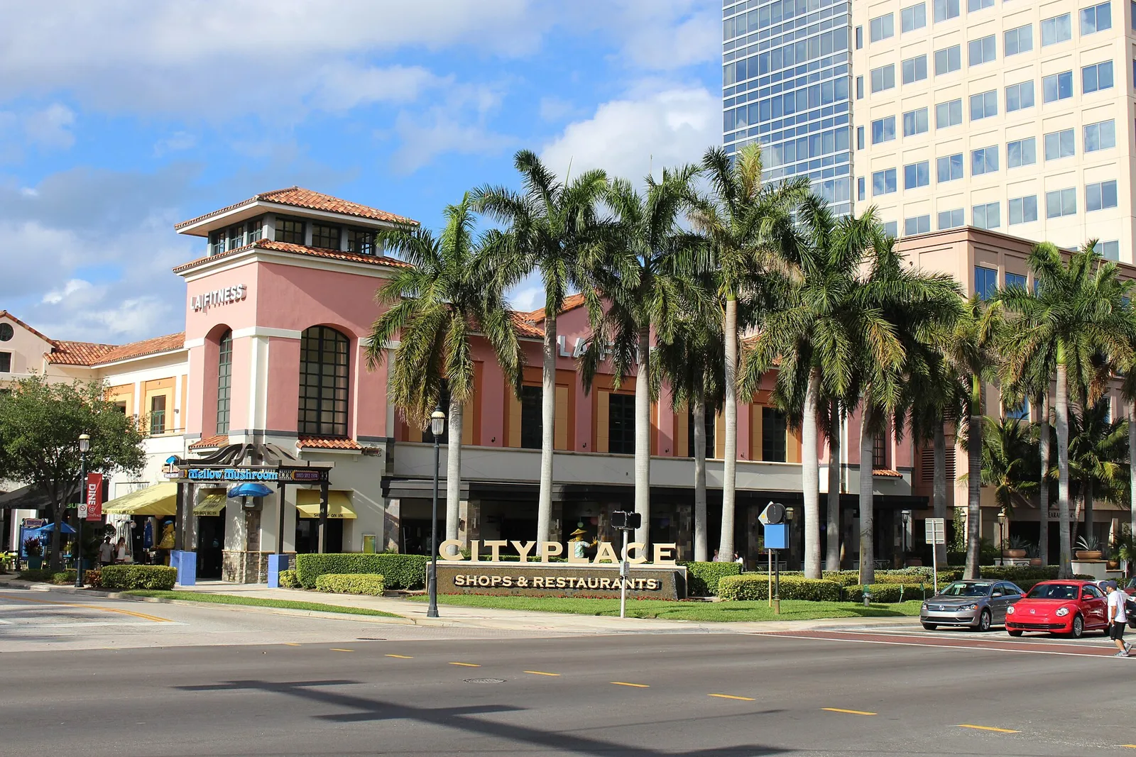 The Rosemary Avenue entrance to CityPlace in downtown West Palm Beach, where Taste of West Palm Beach is held.