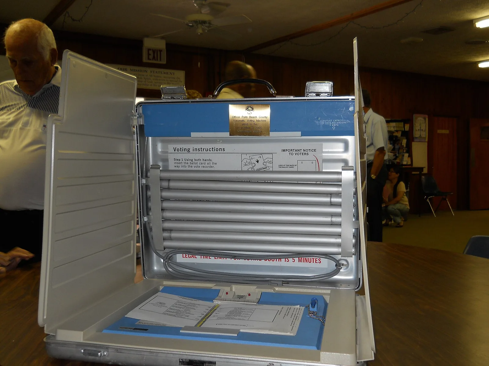 A Votomatic punch-card voting machine of the kind Palm Beach County used in the 2000 presidential election.