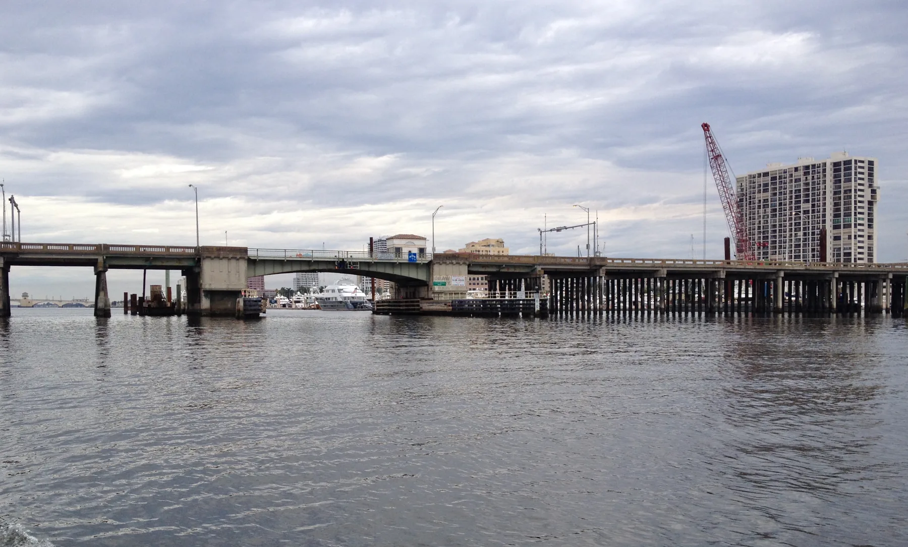 The old Flagler Memorial Bridge across the Lake Worth Lagoon between West Palm Beach and Palm Beach.