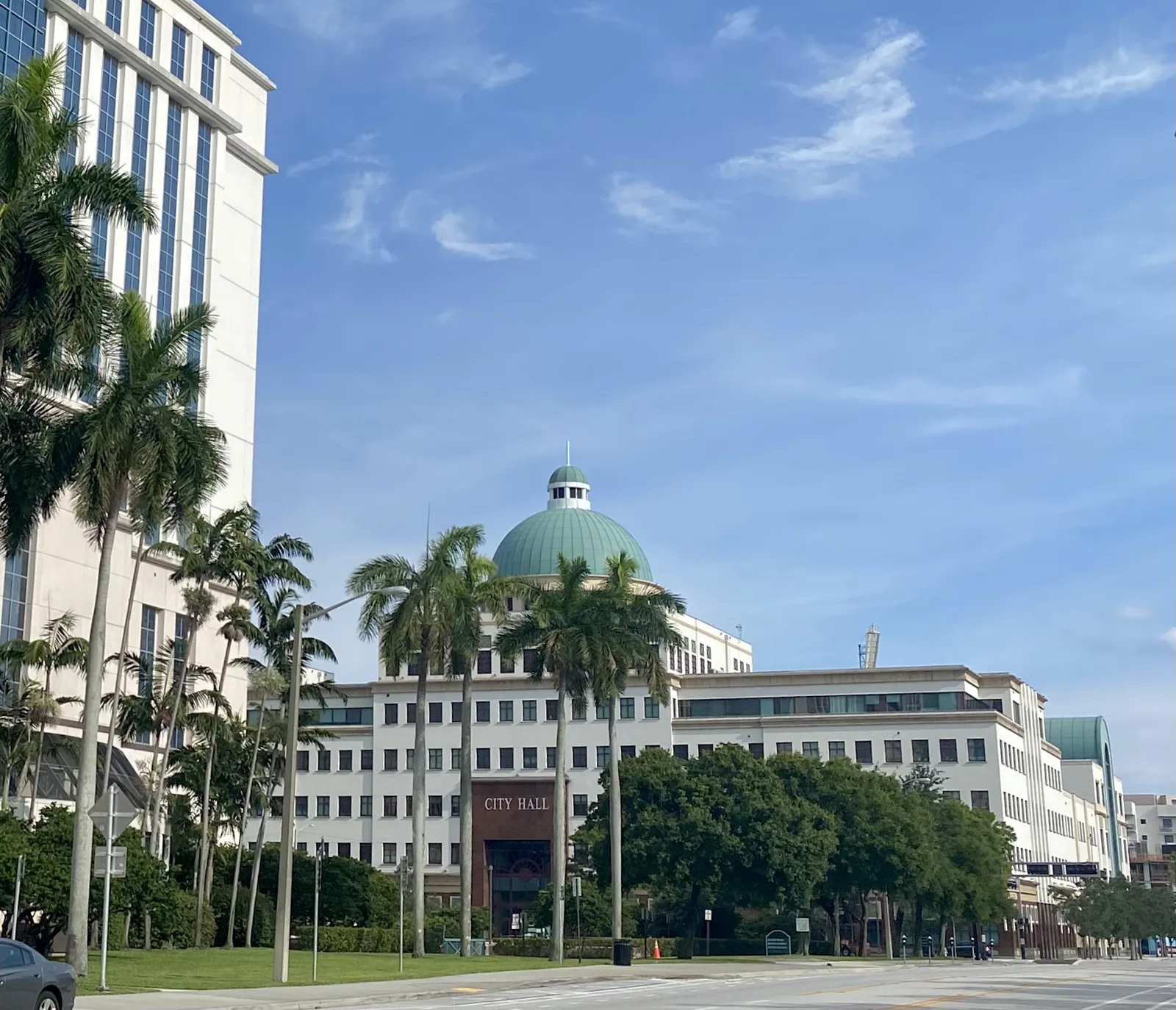 West Palm Beach City Hall at 401 Clematis St. in downtown West Palm Beach.